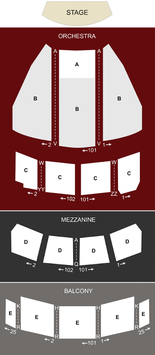 Seating Chart Harry and Weinberg Theatre Scranton